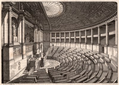 众议院（国民议会）的内部视图，以前称为Palais Bourbon，巴黎，法国 作者 不明