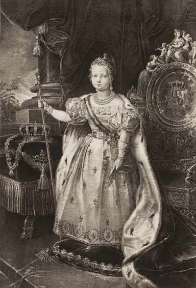 伊莎贝拉二世 (1830-1904)。 西班牙女王（雕刻） 作者 未知艺术家
