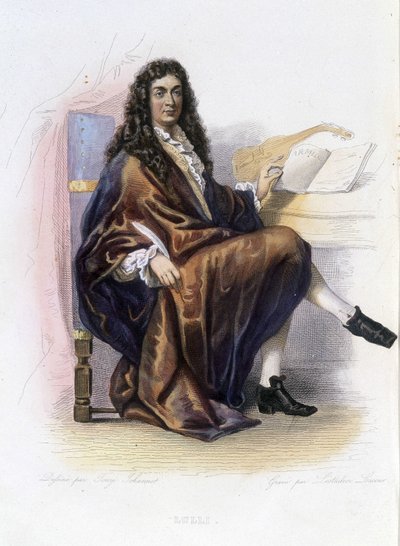 Jean Baptiste Lully (1632-1687) - 在“” Le Plutarque francais ””，Ed。 门内谢 作者 未知艺术家