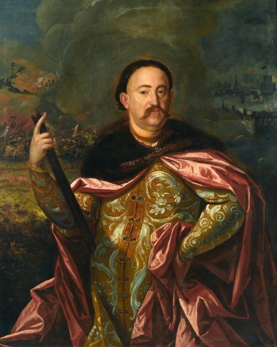 让三世-索比尔斯基 - 波兰国王兼立陶宛大公约翰三世-索比尔斯基（1629-1696）肖像 - 无名氏 - 十七世纪最后四分之一 - 布面油画 - 128x108,5 - 威拉诺夫宫博物馆 作者 未知艺术家