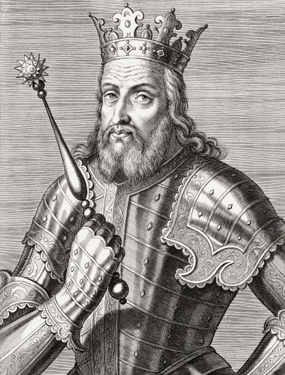 King Afonso IV of Portugal. Portrait. 作者 未知艺术家