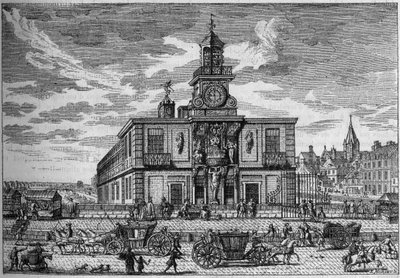 La Samaritaine，位于Neuf桥上的水泵，17世纪的雕刻作品。雕刻在 "La Nature.科学及其在艺术和工业中的应用评论》。 作者 未知艺术家