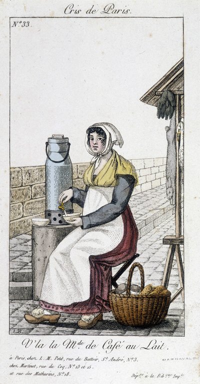 La merchant de café au lait - in "Cris de Paris 作者 未知艺术家
