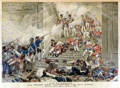1792 年 8 月 10 日攻占杜伊勒里宫 - 1892 年 4 月，“Le Petity Journal” 作者 未知艺术家