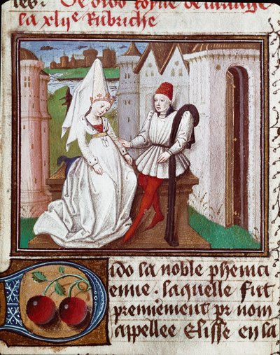 Les amours de Didon，迦太基和 Enee Miniature 的创始人，取自 Giovanni Boccaccio di Jean Boccace (1313-1375) 的“光明与贵族女性之书” 作者 未知艺术家