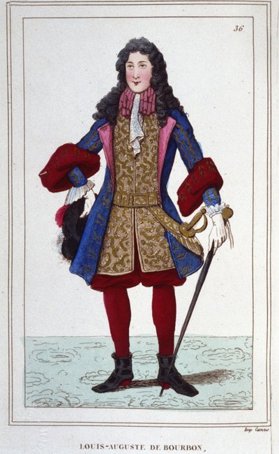 路易斯·奥古斯特·德·波旁 (Louis Auguste de Bourbon)，缅因州公爵 (1670-1736)。 法国王子。 作者 未知艺术家