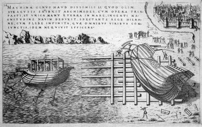 Machine for launching ships in the 16th century - ed. 1578 作者 未知艺术家