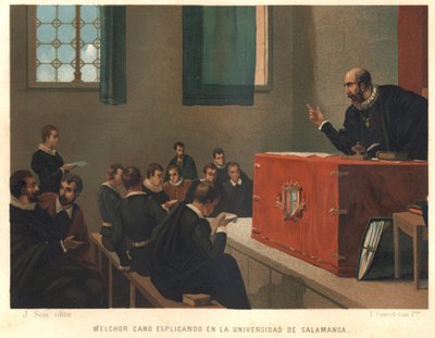 Melchior Cano或Canus，伟大的多米尼加神学家，1546年在萨拉曼卡大学教授哲学和神学。根据Louis Figuier的《La Ciencia y sus Hombres》。巴塞罗那 1881年 作者 未知艺术家