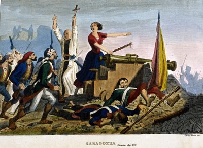 拿破仑战争：萨拉戈萨之围（Zaragoza）。 1808.科尔 私人，米兰。 作者 未知艺术家