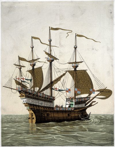 英国亨利八世（1520年）的中殿--根据J. Holbein的说法 作者 未知艺术家