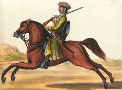 纳瓦布服务中的本地骑兵之一，约1780年 作者 不明