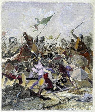 Othon 1er (912-973) 对罗马的叛乱者感到惊讶 - 在“Histoire des popes”中，作者 Maurice Lachatre 作者 未知艺术家