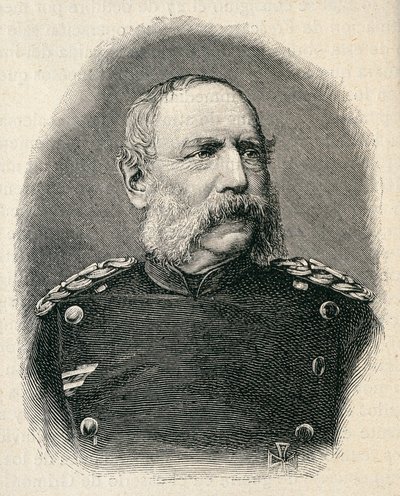 阿尔贝特-萨克森国王（1828-1902）的肖像，参加色当战役的士兵。 雕刻品 作者 未知艺术家
