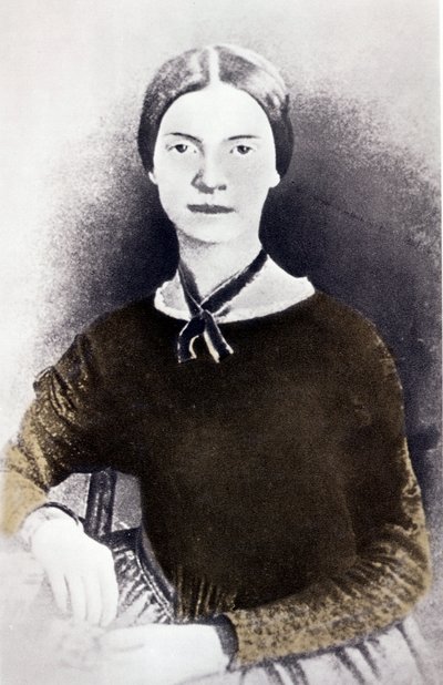 美国诗人艾米莉·狄金森（Emily Dickinson，1830-1886 年）的肖像，来自大约 1846-1847 年的照片 作者 未知艺术家