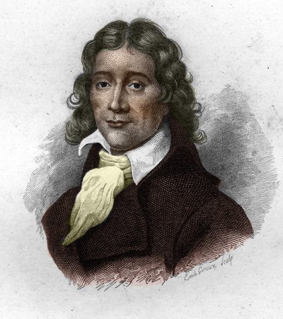 卡米尔-德穆兰（1760-1794）的肖像，法国公众人物和政治家，19世纪的雕版画 作者 未知艺术家