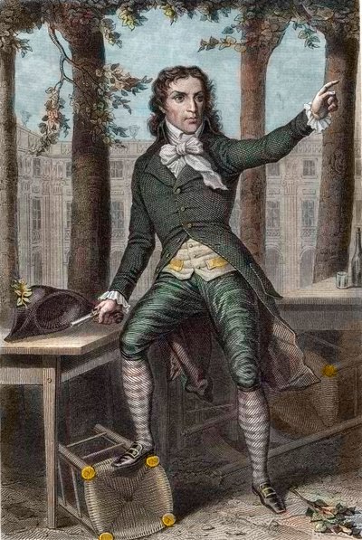 卡米尔-德穆兰（1760-1794）的肖像，法国大革命期间的政治家 作者 未知艺术家