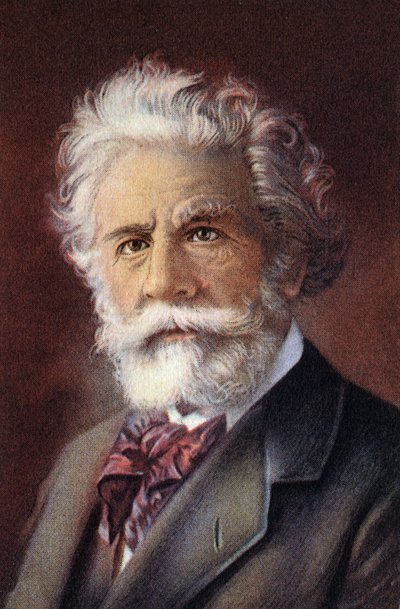 法国天文学家和科学记者卡米尔-弗拉马利翁的肖像。 作者 未知艺术家