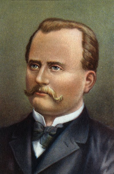 瑞典工程师和发明家卡尔-古斯塔夫-帕特里克-德-拉瓦尔的肖像（镀铬） 作者 未知艺术家