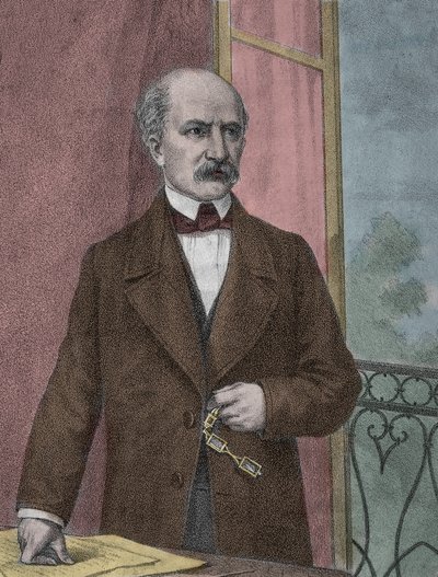 意大利爱国者、哲学家卡塔内奥（1801-1869）的肖像 - 爱国者、哲学家、政治思想家卡塔内奥（1801-1869）的肖像 作者 未知艺术家