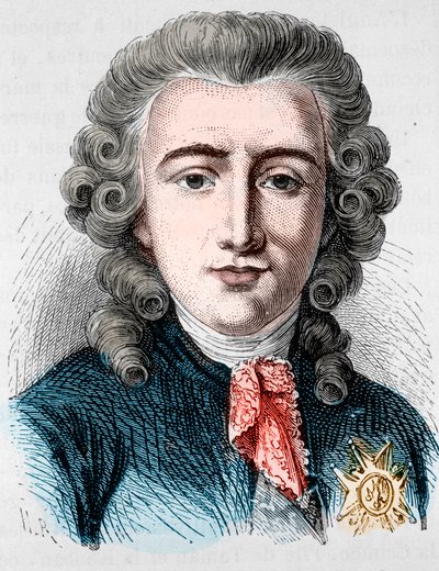 法国政治家查尔斯-亚历山大-德-卡隆的肖像（1734-1802）--载于亨利-马丁的《法国历史》中 作者 未知艺术家