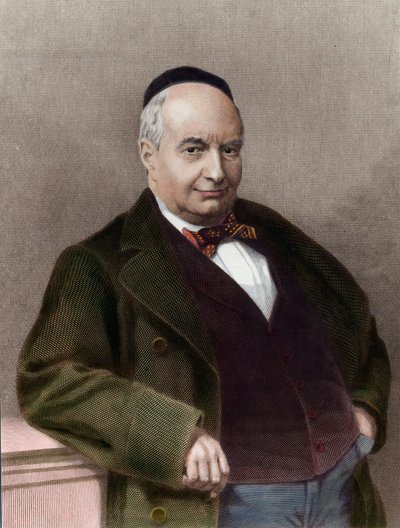 Portrait of Charles Auguste Sainte Beuve (1804-1869), French writer. Engraving of the 19th century. Private collection. 作者 未知艺术家