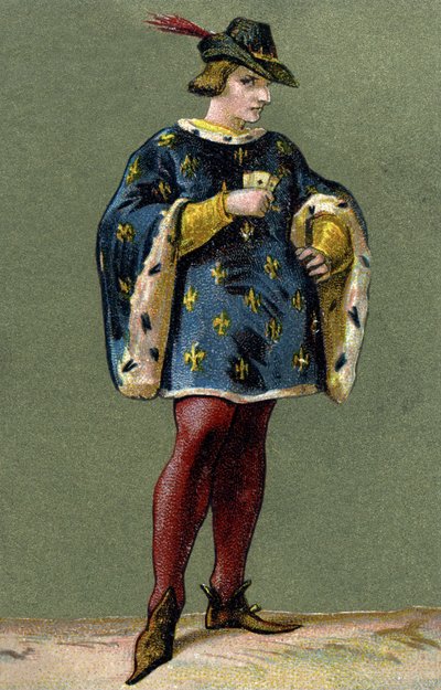 法国国王查理六世（1368-1422）的画像。 作者 未知艺术家