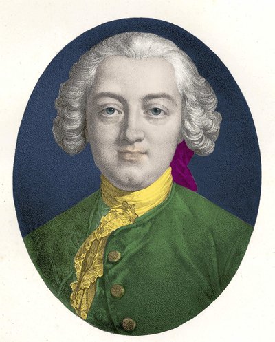 克劳德-阿德里安-赫尔维修斯（1715 - 1771）法国哲学家的肖像。 作者 未知艺术家