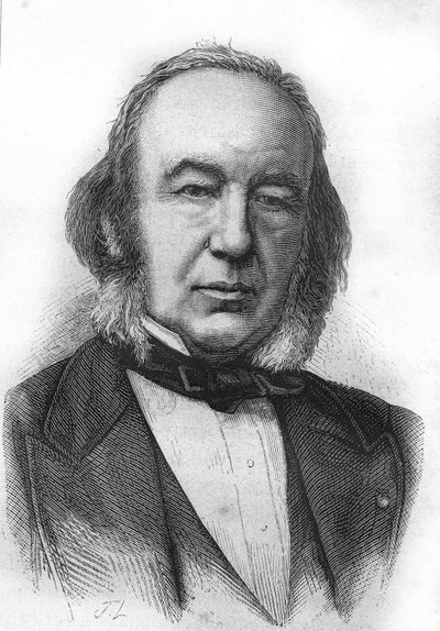 法国生理学家克劳德-伯纳德（1813-1878）的画像--载于亨利-马丁的《法国历史》。 作者 未知艺术家