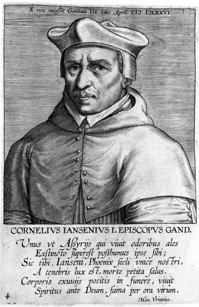 Portrait of Cornelius Jansen, dit Jansenius (1585-1638), founder of Jansenism. Engraving of the 17th century. 作者 未知艺术家