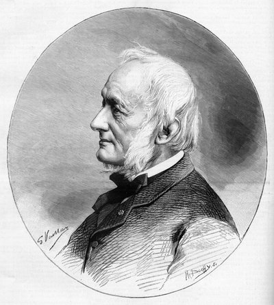 Desire Nisard（1806-1888）的肖像，作家和1850年当选的法国学院成员。 作者 未知艺术家