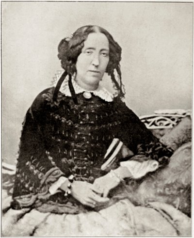艾玛·罗伯茨 (Emma Roberts) 的肖像，与意大利爱国者朱塞佩·加里波第 (Giuseppe Garibaldi，1807-1882 年) 订婚了几个月。 从一张照片来看。 私人收藏 作者 未知艺术家