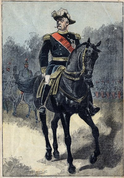 费利克斯-古斯塔夫（Felix-Gustave）-索西耶（1828-1905）的肖像，法国将军。1月16日 "Le Pelerin "杂志上的插图 作者 未知艺术家