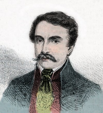 费伦茨-迪克（1803-1876）的肖像，匈牙利政治家--来自 "图解世界 "的版画 作者 未知艺术家