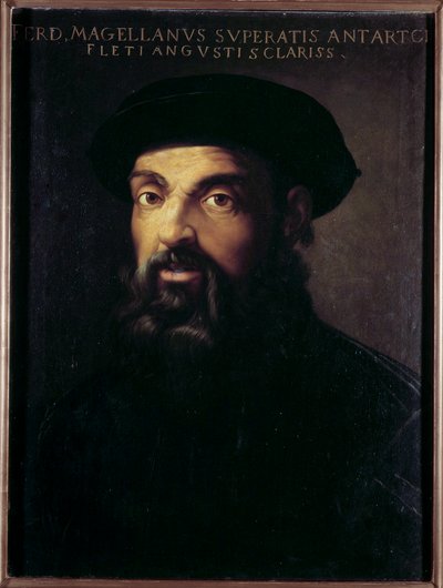 Fernand de Magellan (1480-1521) 葡萄牙航海家的肖像 16 世纪的匿名绘画。 塞维利亚，美术博物馆 作者 未知艺术家