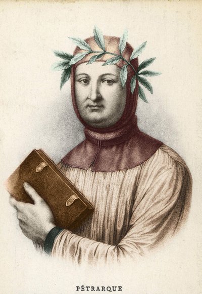 意大利作家弗朗西斯科-彼得拉卡(Petrarch)的肖像(1304 - 1374) 作者 未知艺术家