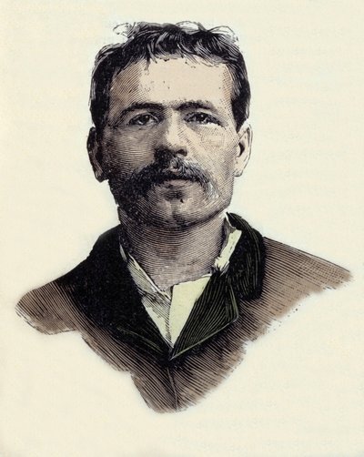 Portrait of Francois Claudius Koenigstein (1859-1892), French anarchist terrorist activist. Engraving of the 19th century 作者 未知艺术家