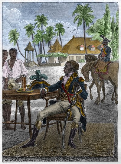 弗朗索瓦-多米尼克-图桑（Toussaint-Louverture）的肖像（图桑-卢维杜尔）。 作者 未知艺术家