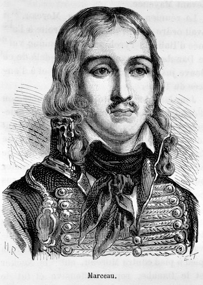 Francois Severin Desgraviers Marceau（1769-1796）的肖像，法国将军。 作者 未知艺术家