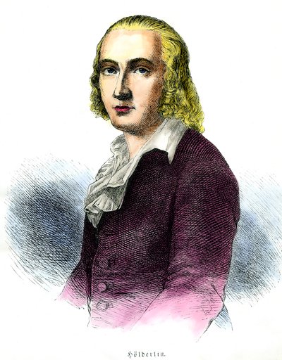 Friedrich Holderlin 的肖像（1770-1843 年）德国诗人 19 世纪雕刻品私人收藏 作者 未知艺术家