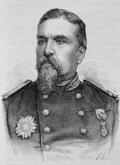 杜克洛将军（1817 - 1882）的肖像。19世纪末的雕版画，载于H.马丁的《法国史》。 作者 未知艺术家