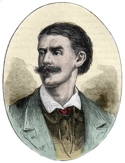 Georg August Schweinfurth (1836-1925)德国探险家、植物学家和人类学家的肖像，雕刻自 "Histoire picturesque des grands voyages au nineteenth century"。1877 作者 未知艺术家