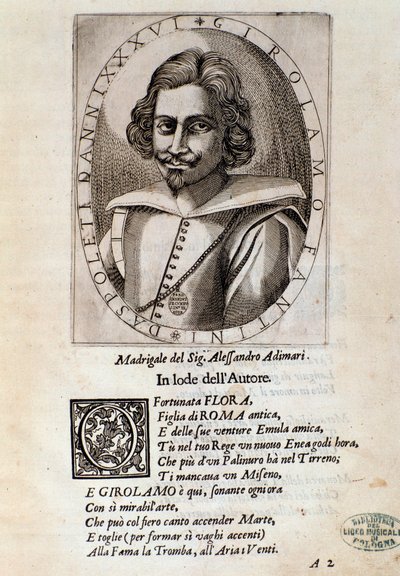 吉罗拉莫·凡蒂尼 (Girolamo Fantini) 的肖像 (雕刻) 作者 未知艺术家