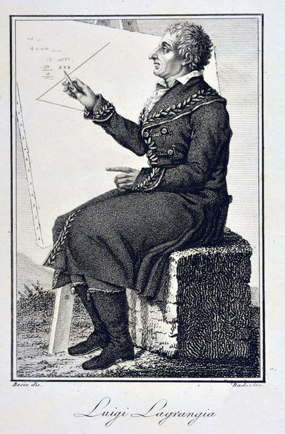 Giuseppe Ludovico De la Grange Tournier (1736 - 1813) 的肖像 - 法国数学家拉格朗日伯爵Joseph Louis (Joseph-Louis) (1736-1813)的肖像 作者 未知艺术家