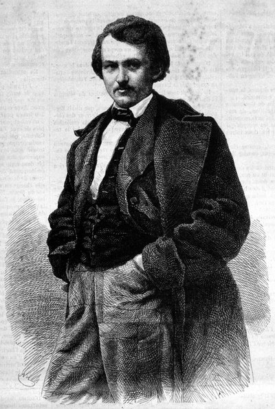 古斯塔夫-多雷（1832 - 1883）的肖像。 作者 未知艺术家
