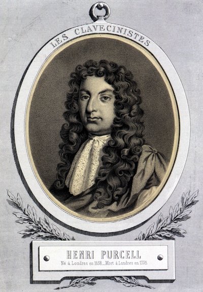 亨利·珀塞尔 (1659 - 1695) 的肖像，英国作曲家。 作者 未知艺术家
