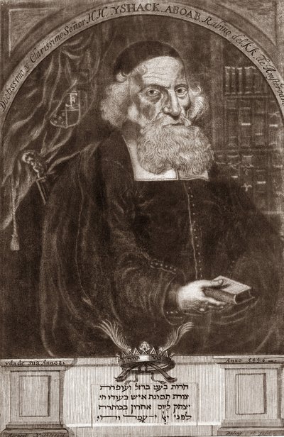 艾萨克-阿博博-达-丰塞卡（1605-1693）的肖像--艾萨克-阿博博-丰塞卡--拉比、学者、卡巴拉学者和作家 作者 未知艺术家
