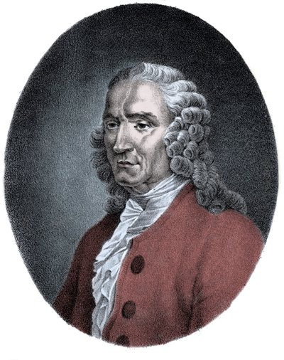 让-菲利普 (Jean Philippe) Rameau (1683-1764) 的肖像，法国作曲家。 作者 未知艺术家