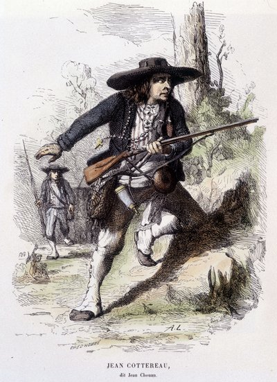 Jean Cottereau 的肖像，dit Jean Chouan (1757-1794)，1793 年下缅因州起义的领导人 - 雕刻 作者 未知艺术家