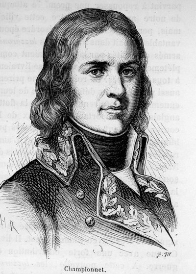Jean Etienne Championet（1762-1800）的画像，法国将军，他参加了大革命的战役。 作者 未知艺术家