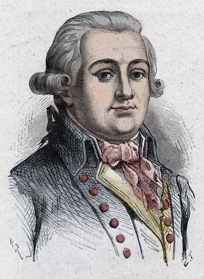 让-弗朗索瓦（Jean-Francois）-德拉克洛瓦（dit Lacroix）的画像 法国政治家（1754-1794）。1889年的雕版画。 作者 未知艺术家